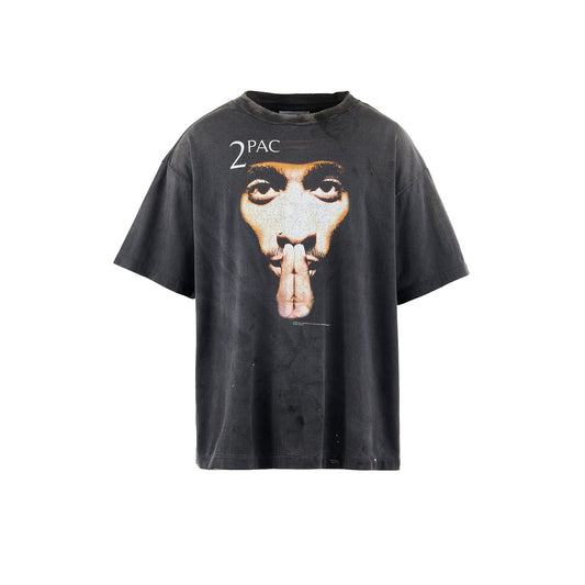 SAINT Mxxxxxx - 2PAC SS TEE BLACK【SM-HR8-0000-C14】