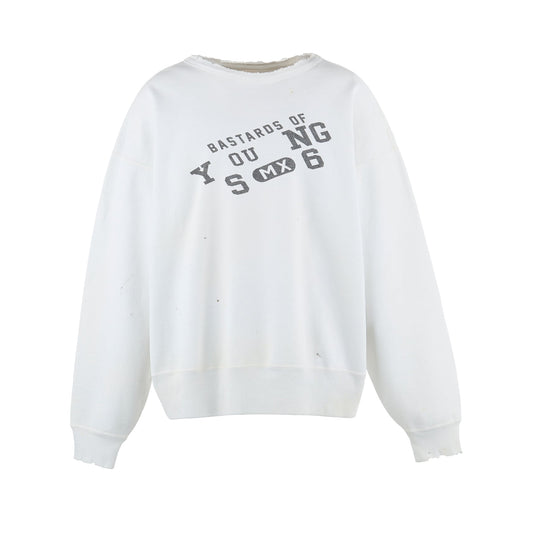 SAINT Mxxxxxx - BJ_CREW NECK SWEAT/YOUNG WHITE【SM-HR8-0000-C38】