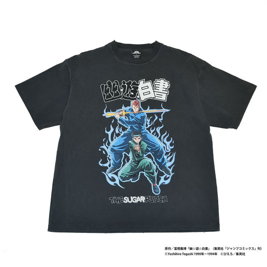 THE SUGAR PUNCH 幽遊白書 - S/S T-Shirt (YUSUKE/KUWABARA) BLACK 【TYUM24AM001】