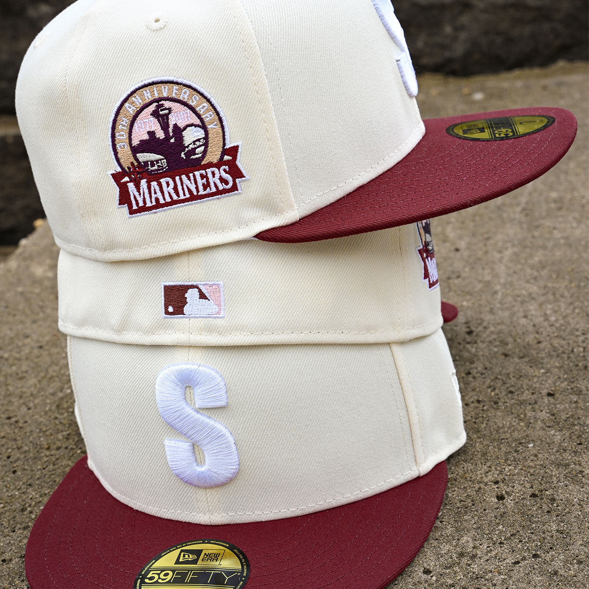 NEW ERA Seattle Mariners - 59Fifty 30th ANV Chrome White/Cardinal