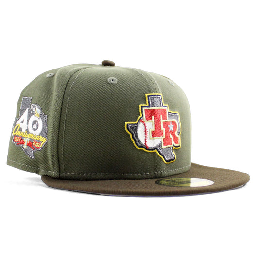 NEW ERA Texas Rangers - 59FIFTY 40TH ANV OLIVE GREEN WALNUT