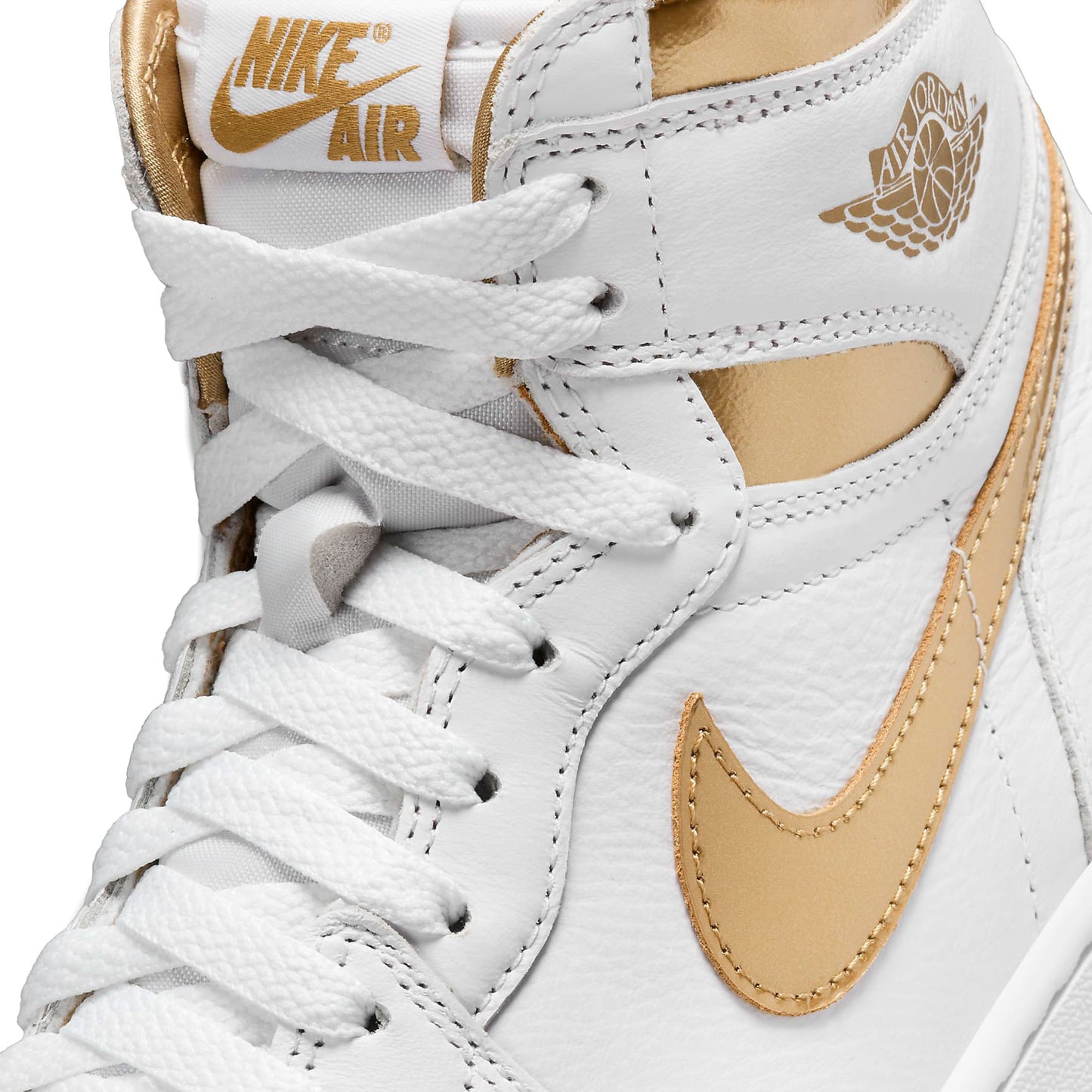 NIKE  WMNS AIR JORDAN 1 RETROエア ジョーダン 1 レトロ HIGH OG  "White and Gold"【FD2596-107】