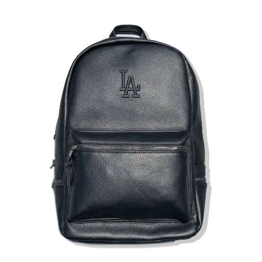 MLB - Faux leather daypack LA "Black" Dodgers backpack [LA-MBBK182]