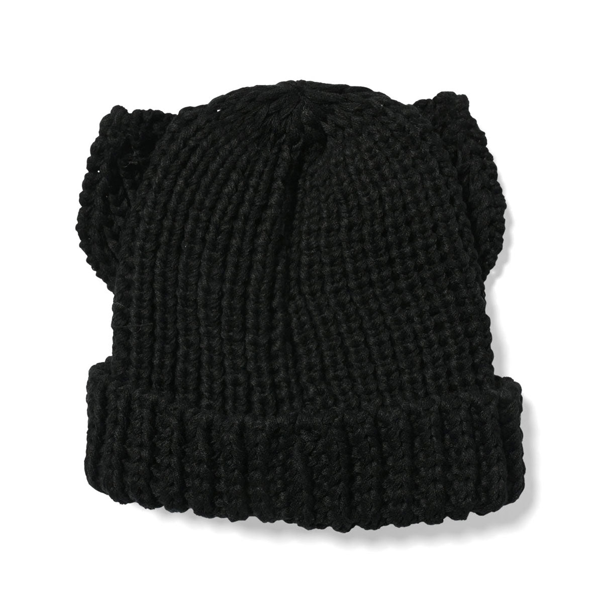 HOMEGAME - CAT KNIT CAP BLACK [HG241404]