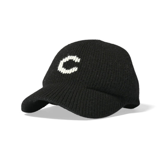 HOMEGAME - C LOGO KNIT Baseball Cap BLACK【HG241403】