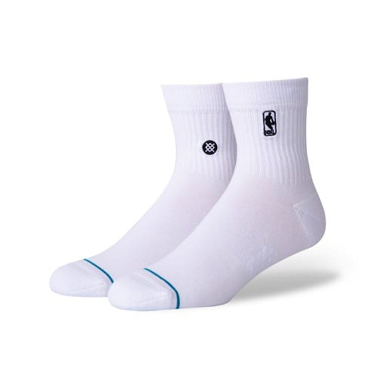 STANCE - LOGOMAN ST QTR SOCKS B#WHT【A356A20LOG】