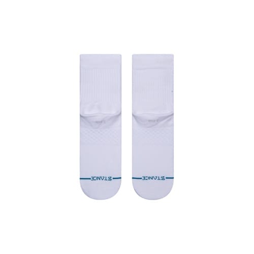 STANCE - LOGOMAN ST QTR SOCKS B#WHT【A356A20LOG】