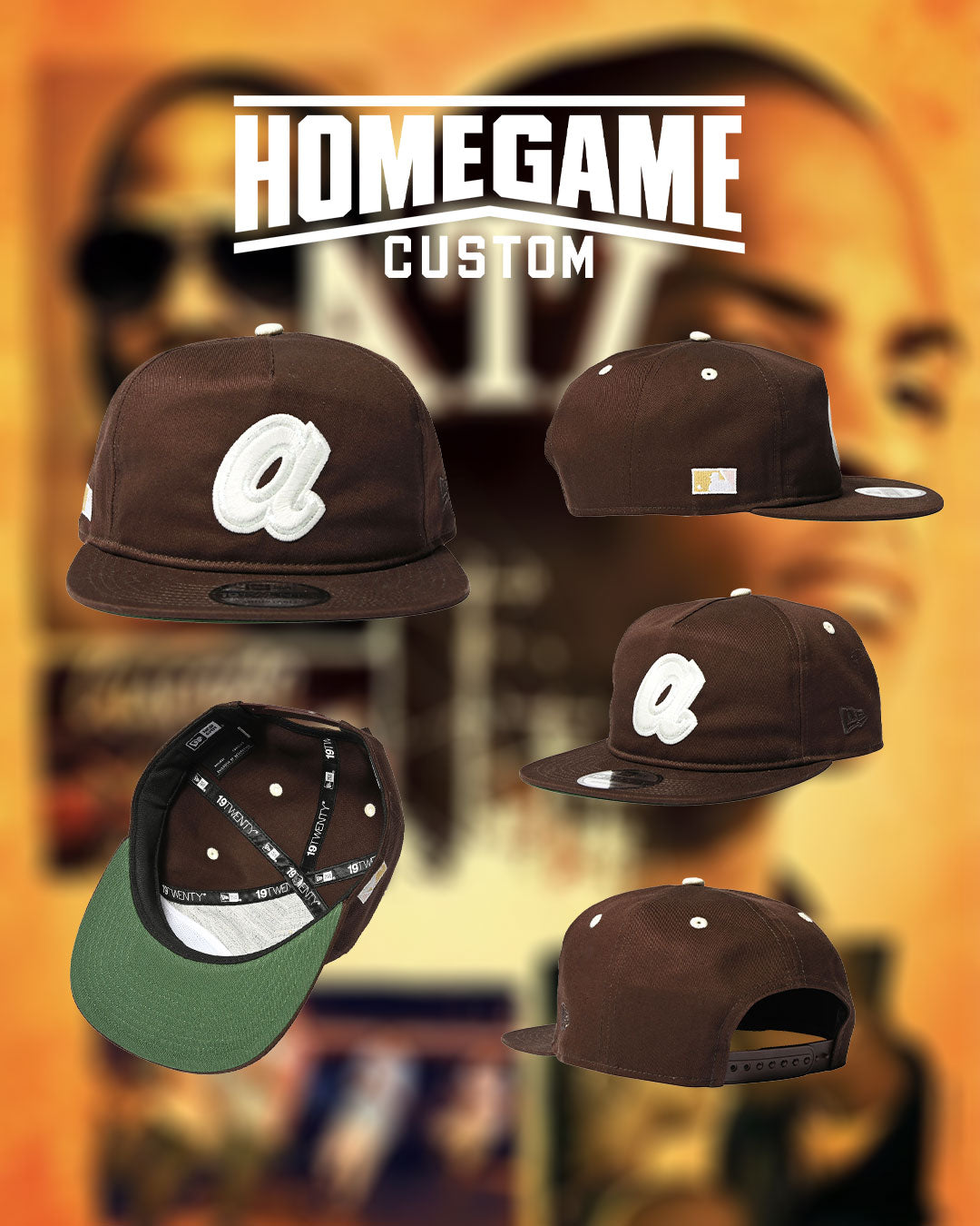 NEW ERA - ATLANTA BRAVES CO SMALL A LOGO 19TWENTY BURNTWOOD