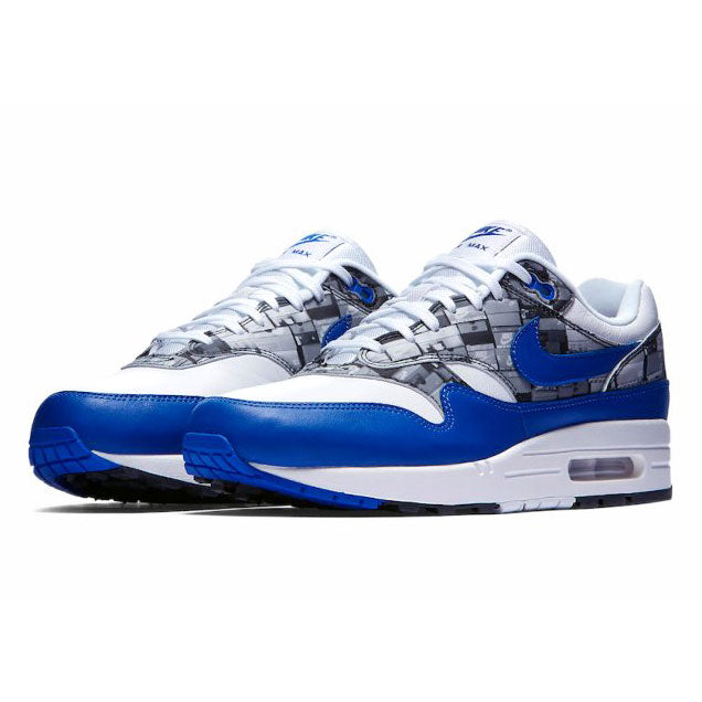 atmos × NIKE AIR MAX 1 PRNT " WHITE/GAME ROYAL-NEUTRAL GREY " アトモス × ナイキ エア マックス 1 PRNT " ホワイト/ゲームロイヤル - ニュートラルグレー " 【aq0927-100】