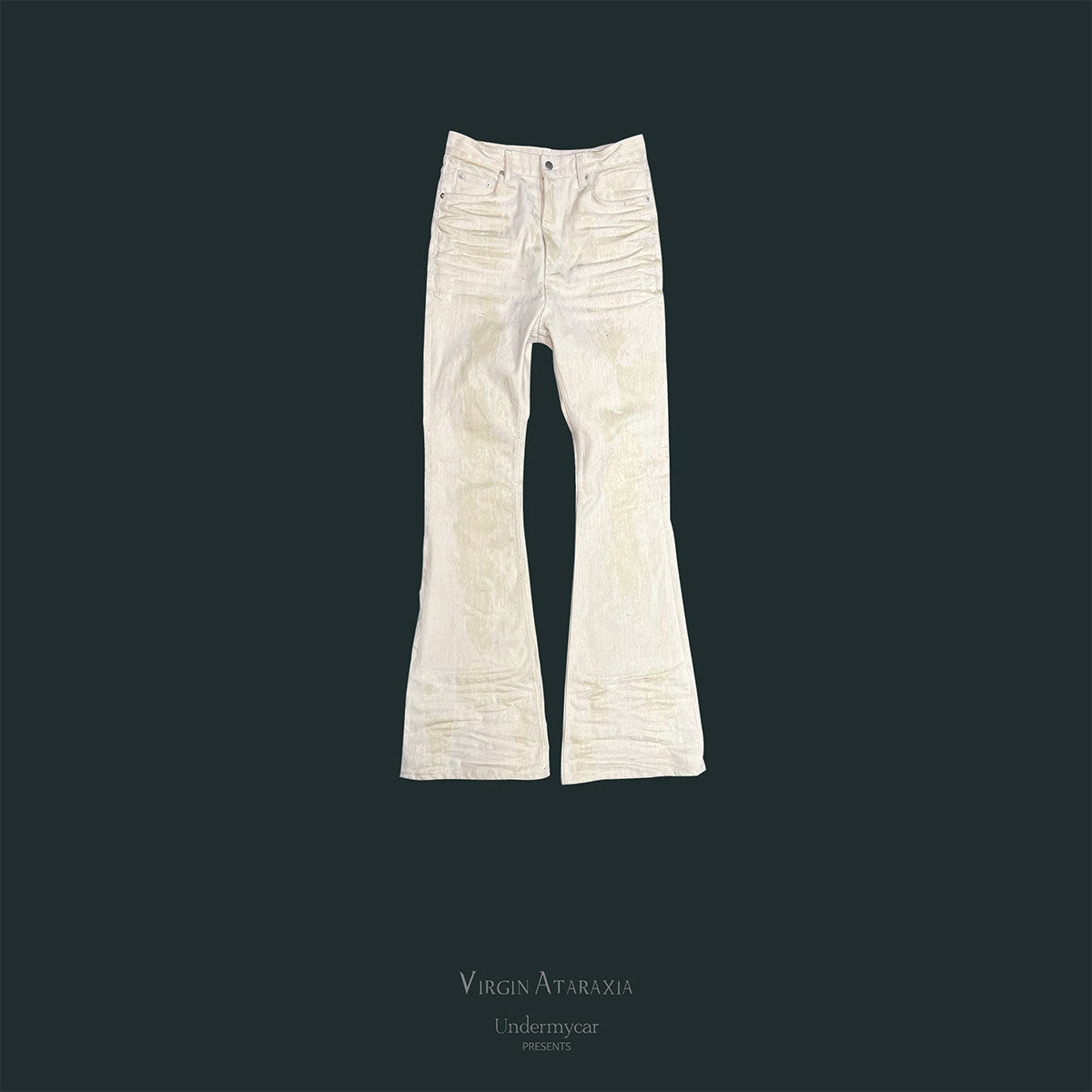 Undermycar - GLACIAL VELVETIN FLARED JEANS IVORY