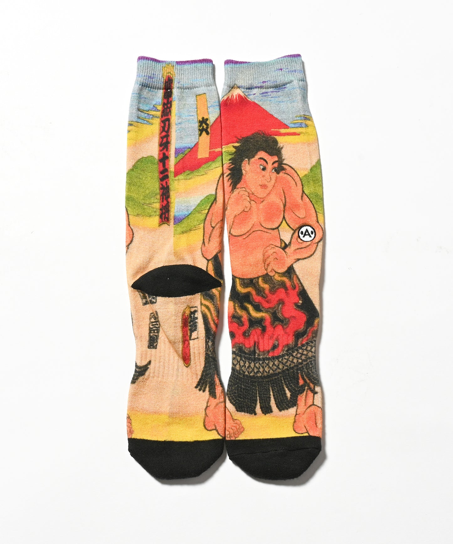 A-KILLER × THREE TIDES TATTOO × GRAPPLER BAKI SOCKS flame bkakttt-003