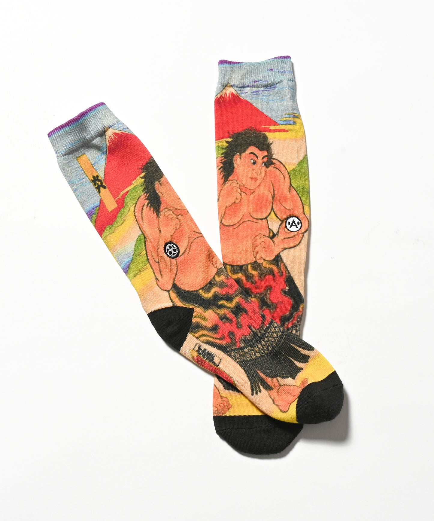 A-KILLER × THREE TIDES TATTOO × GRAPPLER BAKI SOCKS flame bkakttt-003