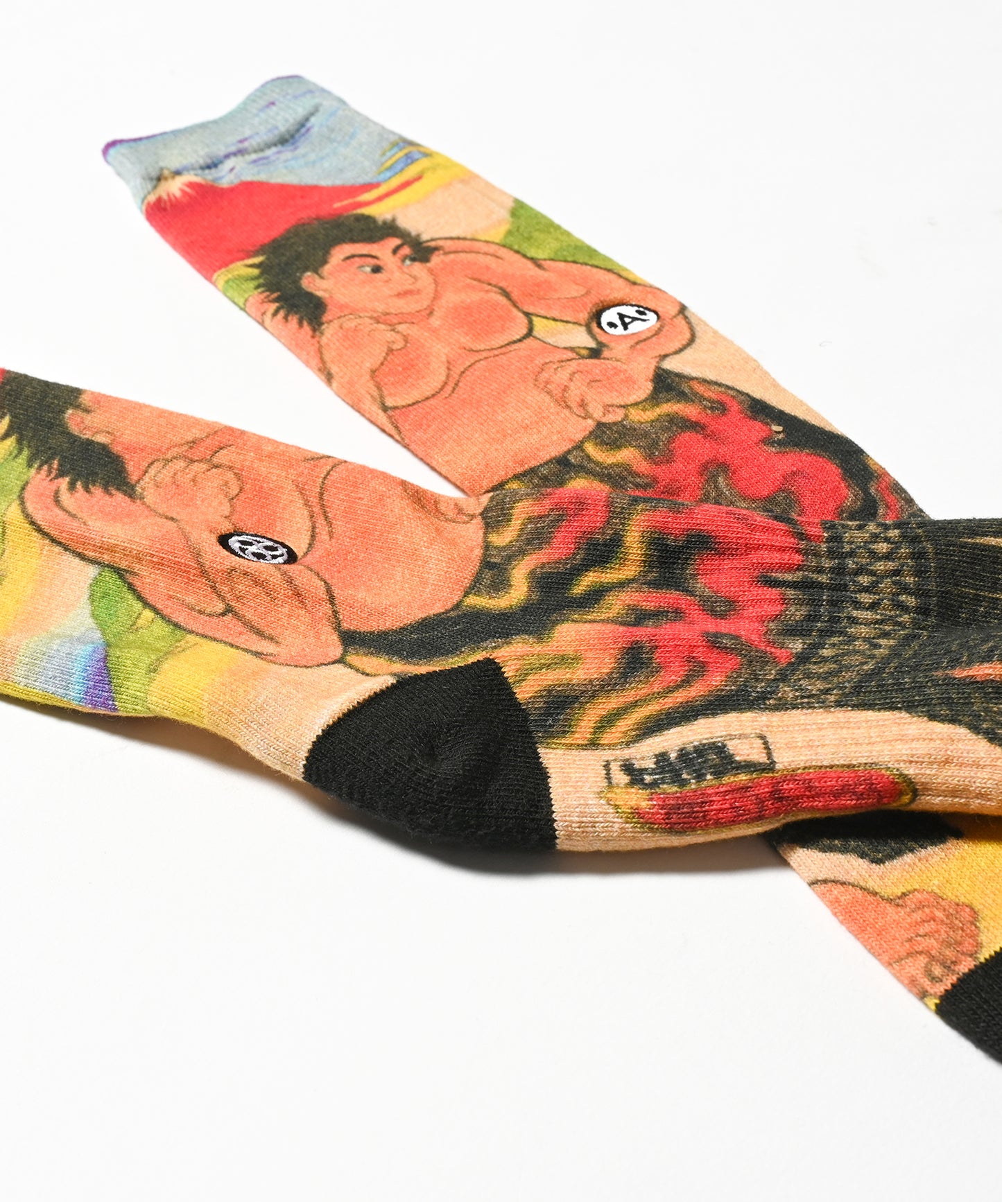 A-KILLER × THREE TIDES TATTOO × GRAPPLER BAKI  SOCKS 炎 bkakttt-003