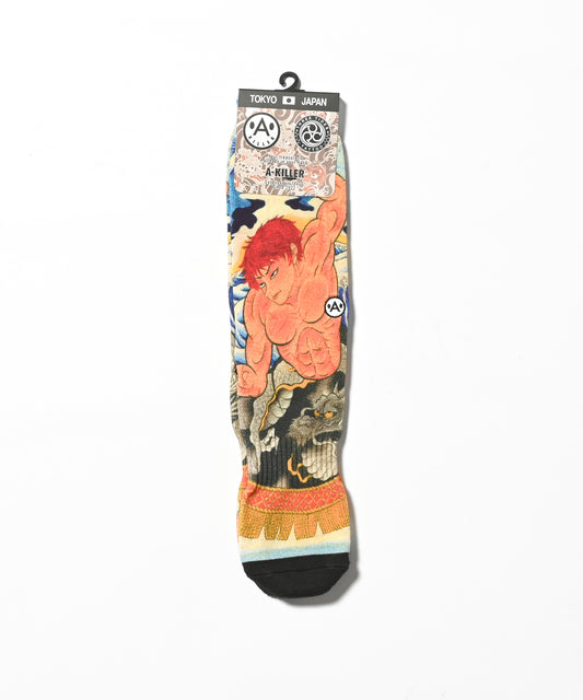 A-KILLER × THREE TIDES TATTOO × GRAPPLER BAKI SOCKS Hanma Baki bkakttt-010