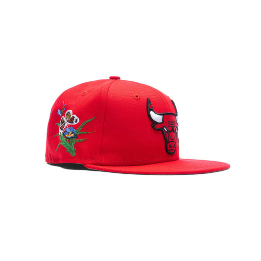 NEW ERA × FELT Chicago Bulls - 59FIFTY BUTTERLY GARDEN RED [60332794]