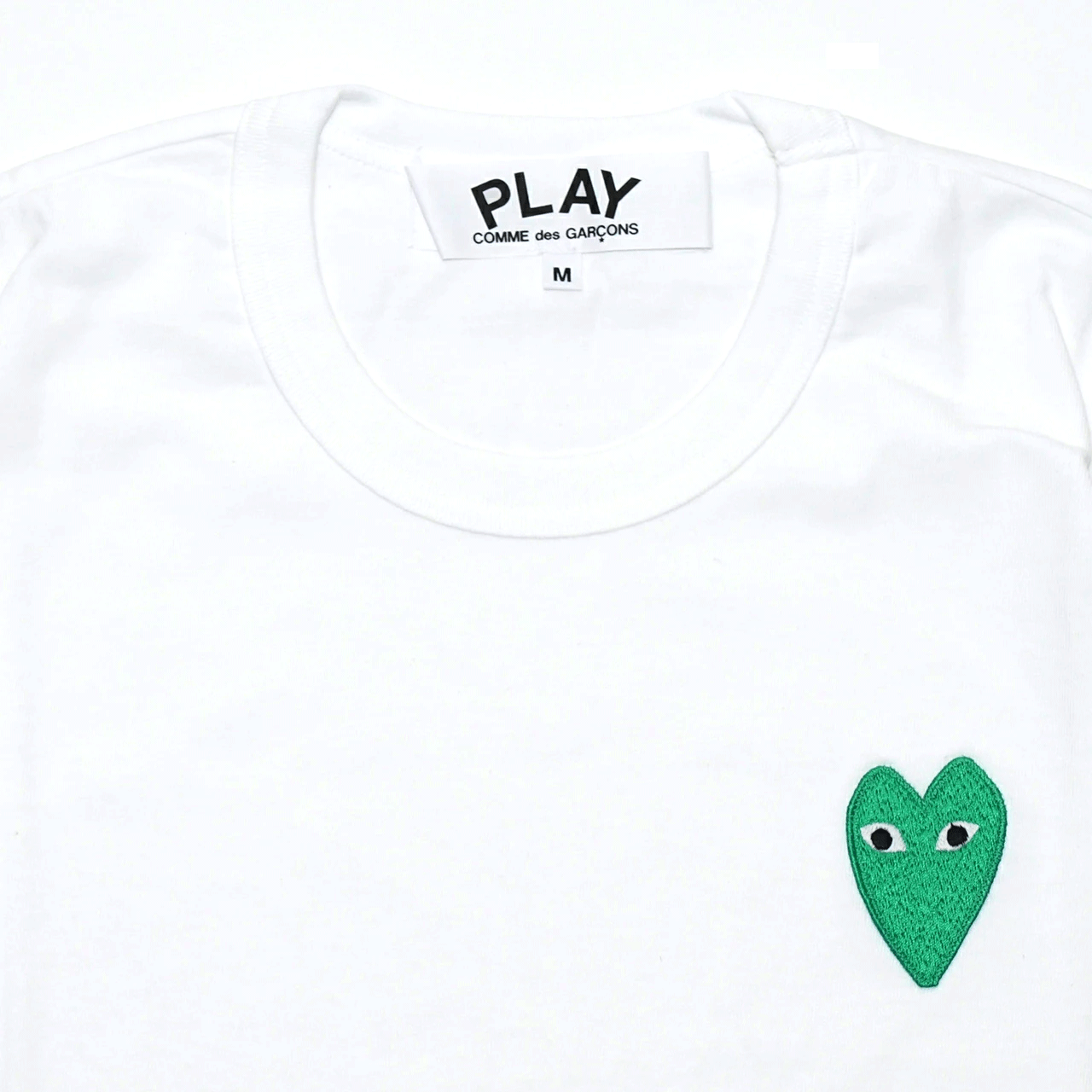 PLAY CDG T-SHIRT GREEN EMBLEM GREEN HEART プレイコム デ ギャルソン Tシャツ グリーンエンブレム グリーンハート【AX-T062-051 】