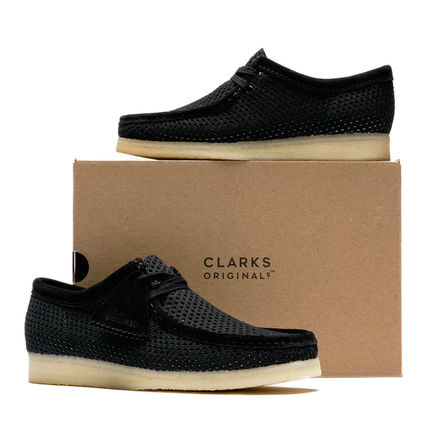 CLARKS クラークス Wallabee ワラビー Black Mesh【26175848】