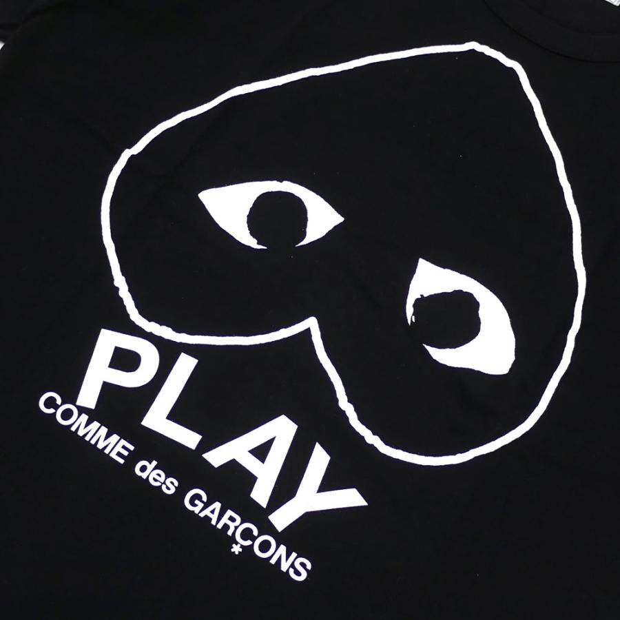 PLAY CDG BIG HEART T-SHIRT WHITE/BLACK プレイ コムギャルソン ビッグ ハート Tシャツ ブラック【AX-T114-051 】