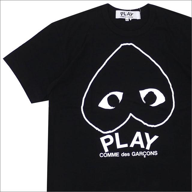 PLAY CDG BIG HEART T-SHIRT WHITE/BLACK プレイ コムギャルソン ビッグ ハート Tシャツ ブラック【AX-T114-051 】