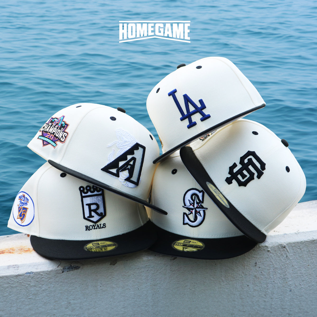 NEW ERA - 59FIFTY LOS ANGELES DODGERS CO1963 WS CHROME/BLACK【70894901】