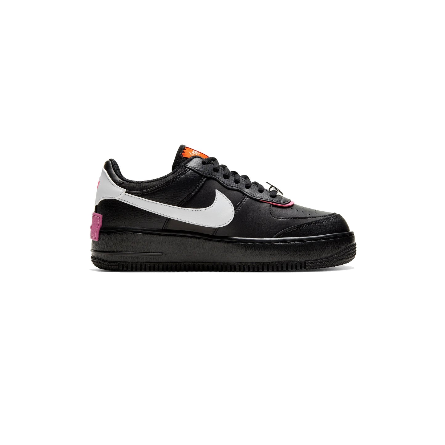 NIKE WMNS Air Force 1 耐吉女式空軍 1 陰影可拆式貼片黑色粉紅色陰影可拆貼片「黑色粉紅色」[CU4743-001]