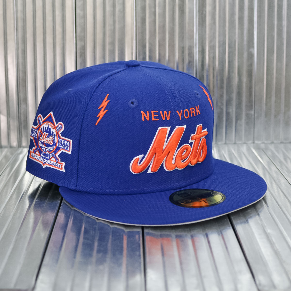 New Era × Diet Starts Monday - 59FIFTY New York Mets 25th Anniv Lightning Bolts 29348 Blue【60770362】