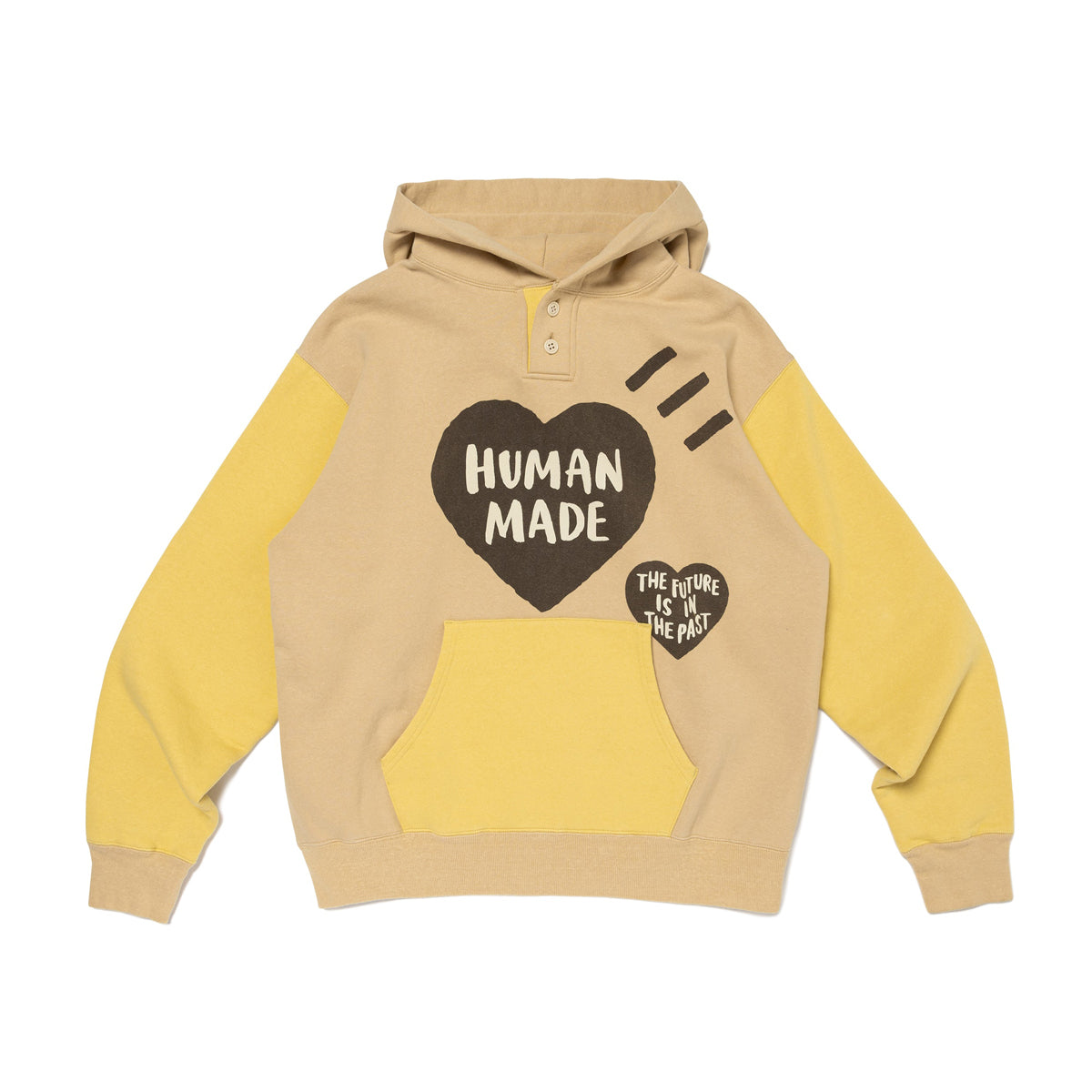 HUMAN MADE COLORBLOCK HOODIE BEIGE Colorblock hoodie beige [HM28CS023]