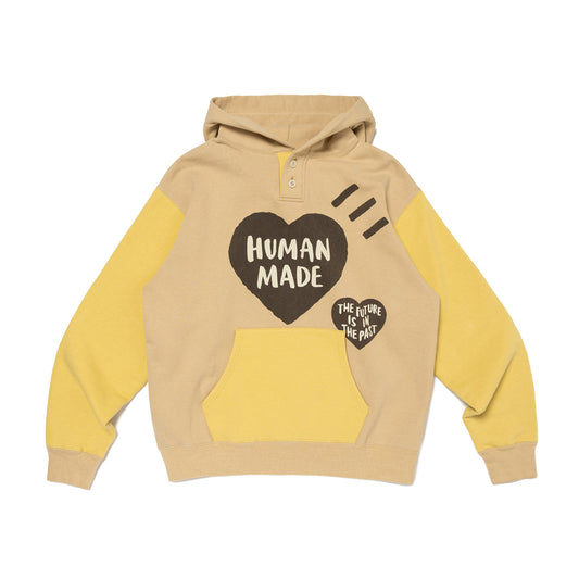 HUMAN MADE ヒューマンメイド COLORBLOCK HOODIE BEIGE カラーブロック フーディー ベージュ【HM28CS023】