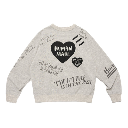 HUMAN MADE GRAFFITI SWEATSHIRT GRAY Graffiti Sweatshirt Gray [HM28CS022]