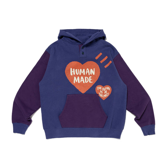 HUMAN MADE ヒューマンメイド COLORBLOCK HOODIE NAVY カラーブロック フーディー ネイビー【HM28CS023】