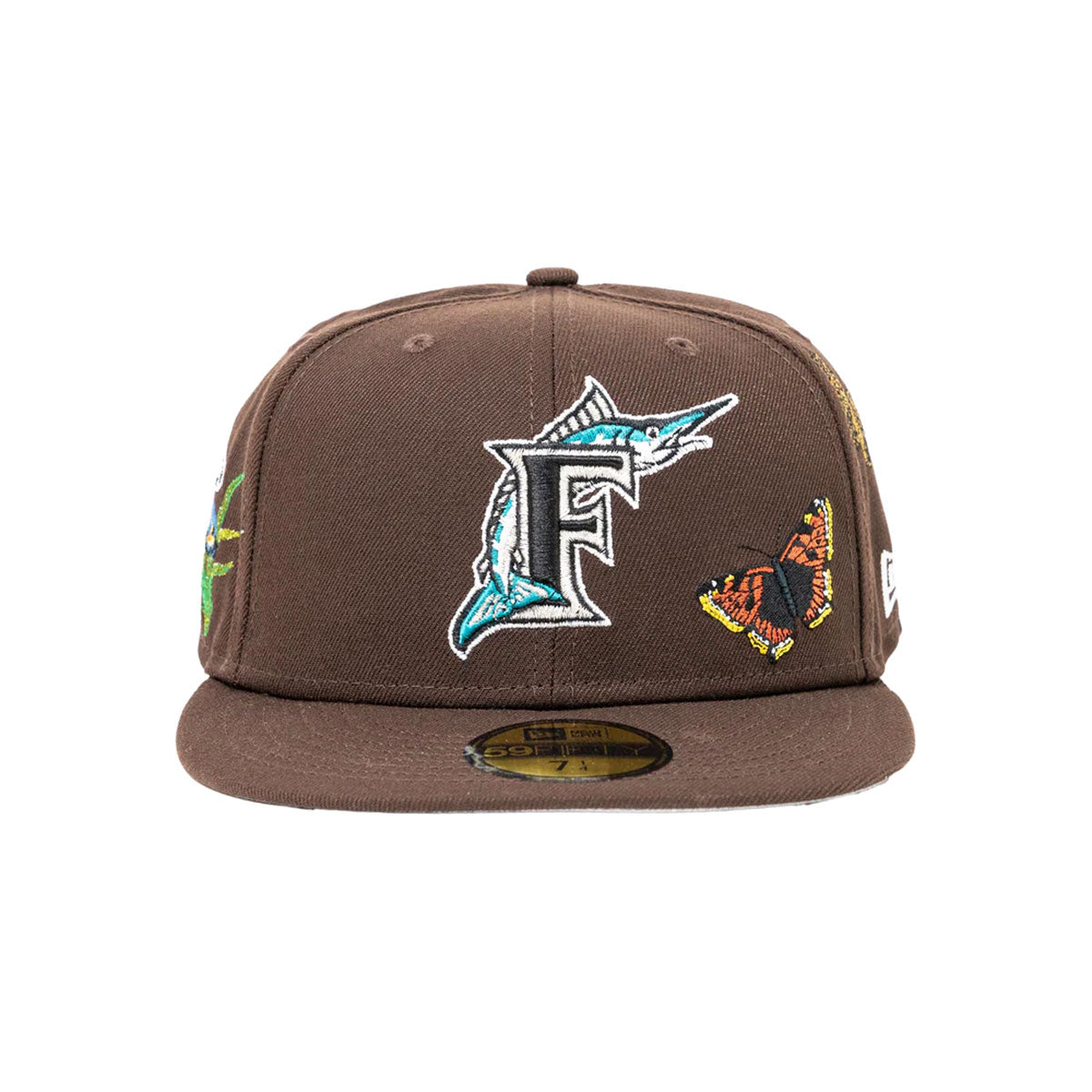 NEW ERA × FELT Florida Marlins - 59FIFTY BUTTERFLY GARDEN BROWN