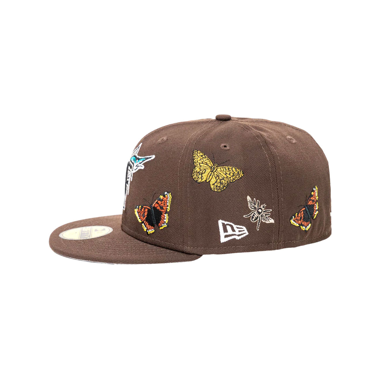 NEW ERA × FELT Florida Marlins - 59FIFTY BUTTERFLY GARDEN BROWN