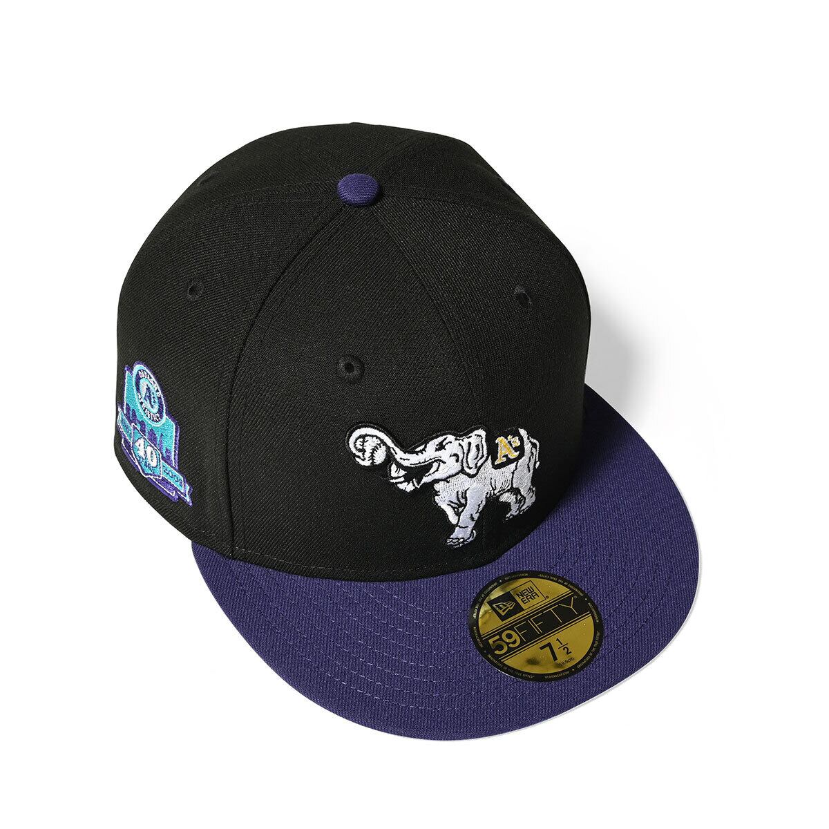 NEW ERA - Oakland Athletics CO 40TH 59FIFTY BLACK/PURPLE【70874627】
