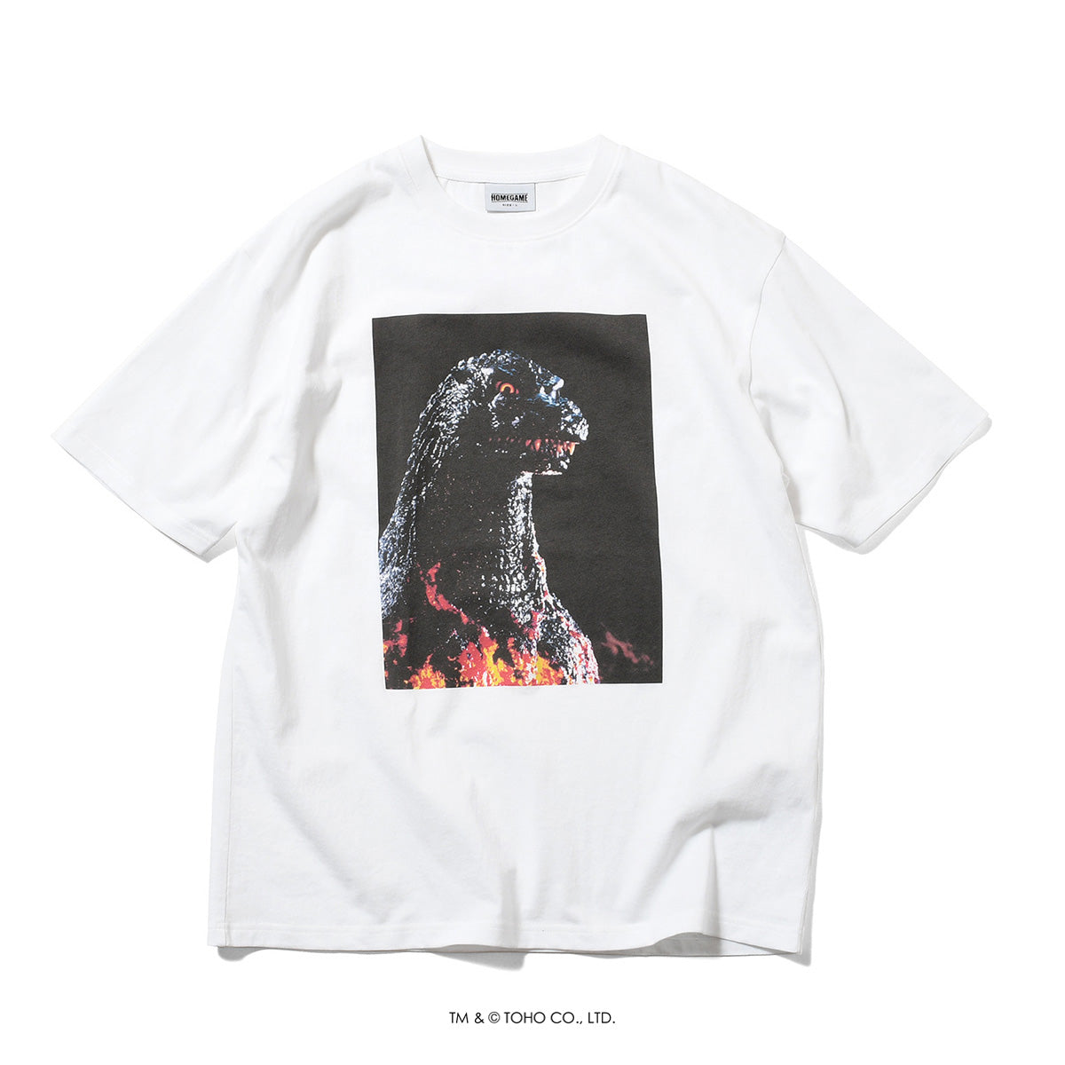 【受注販売：6月下旬頃より順次発送】GODZILLA | HOMEGAME BURNING GODZILLA TEE【HG260105】