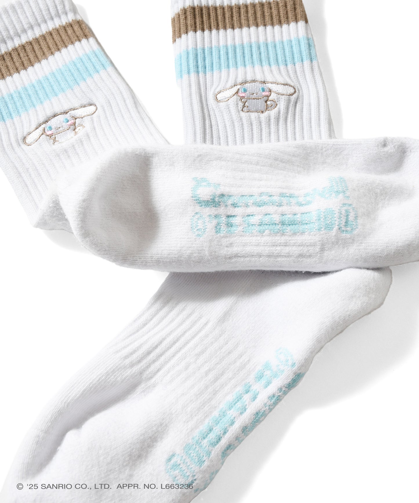 サンリオキャラクターズ×HOMEGAME - CINNAMOROLL LINE SOCKS【HG251713】