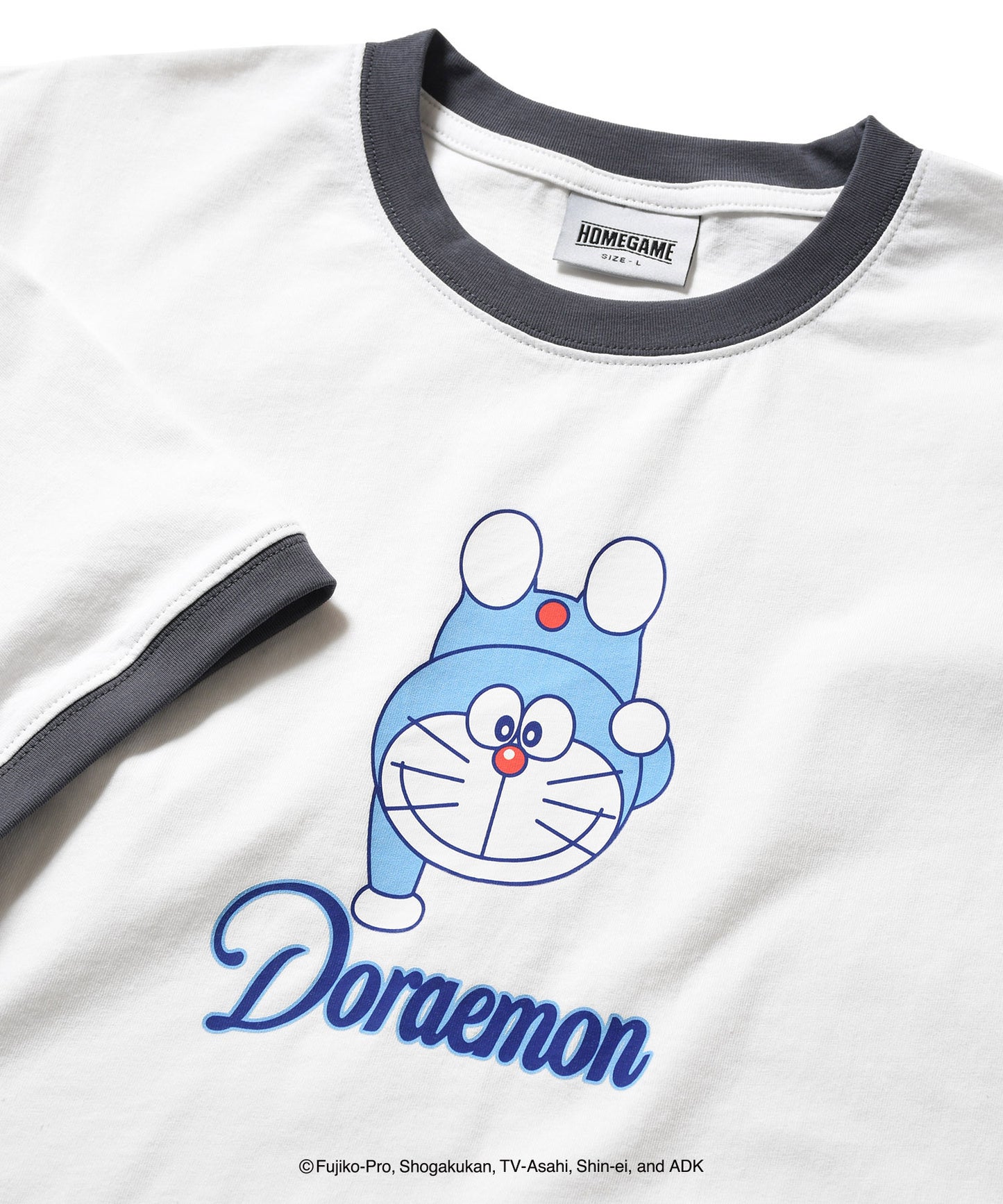 HOMEGAME｜ドラえもん - DORAEMON RINGER TEE WHITE 【HG2501110】