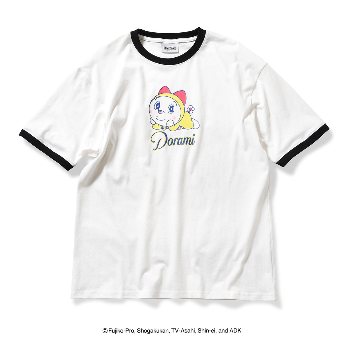 HOMEGAME｜ドラえもん - DORAMI RINGER TEE WHITE【HG2501111】