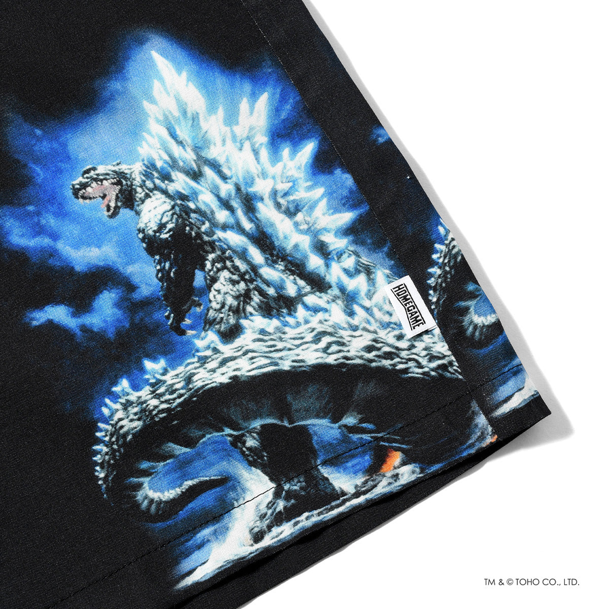 【受注販売：6月下旬頃より順次発送】GODZILLA | HOMEGAME OPEN COLLAR SHIRT ゴジラ FINAL WARS【HG260204】
