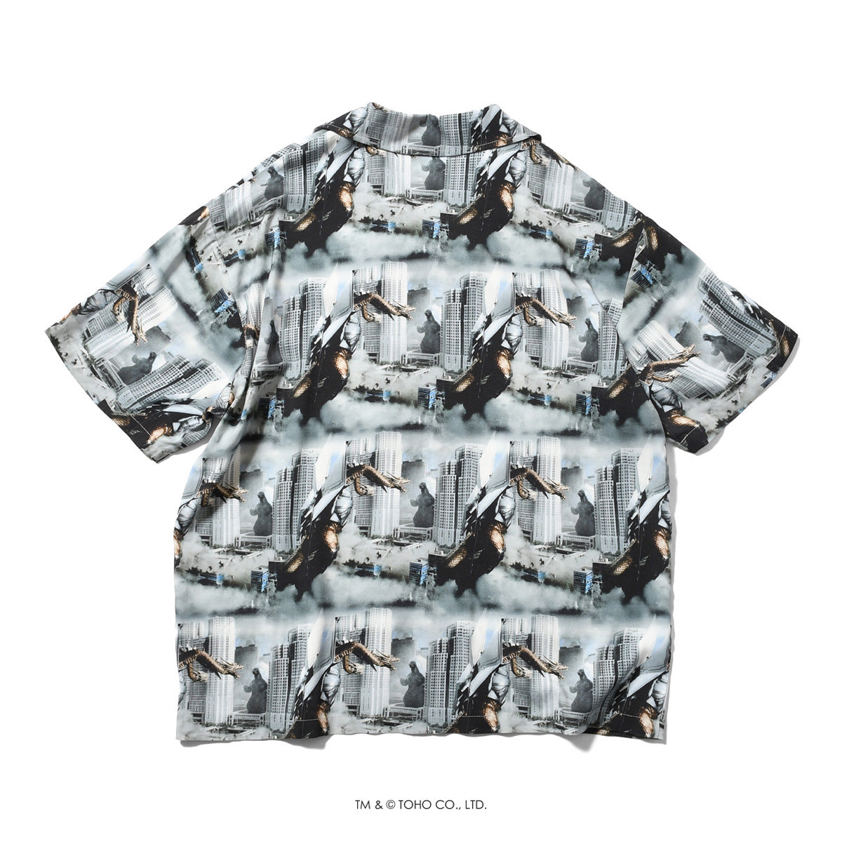 【受注販売：6月下旬頃より順次発送】GODZILLA | HOMEGAME OPEN COLLAR SHIRT ゴジラVSキングギドラ【HG260202】