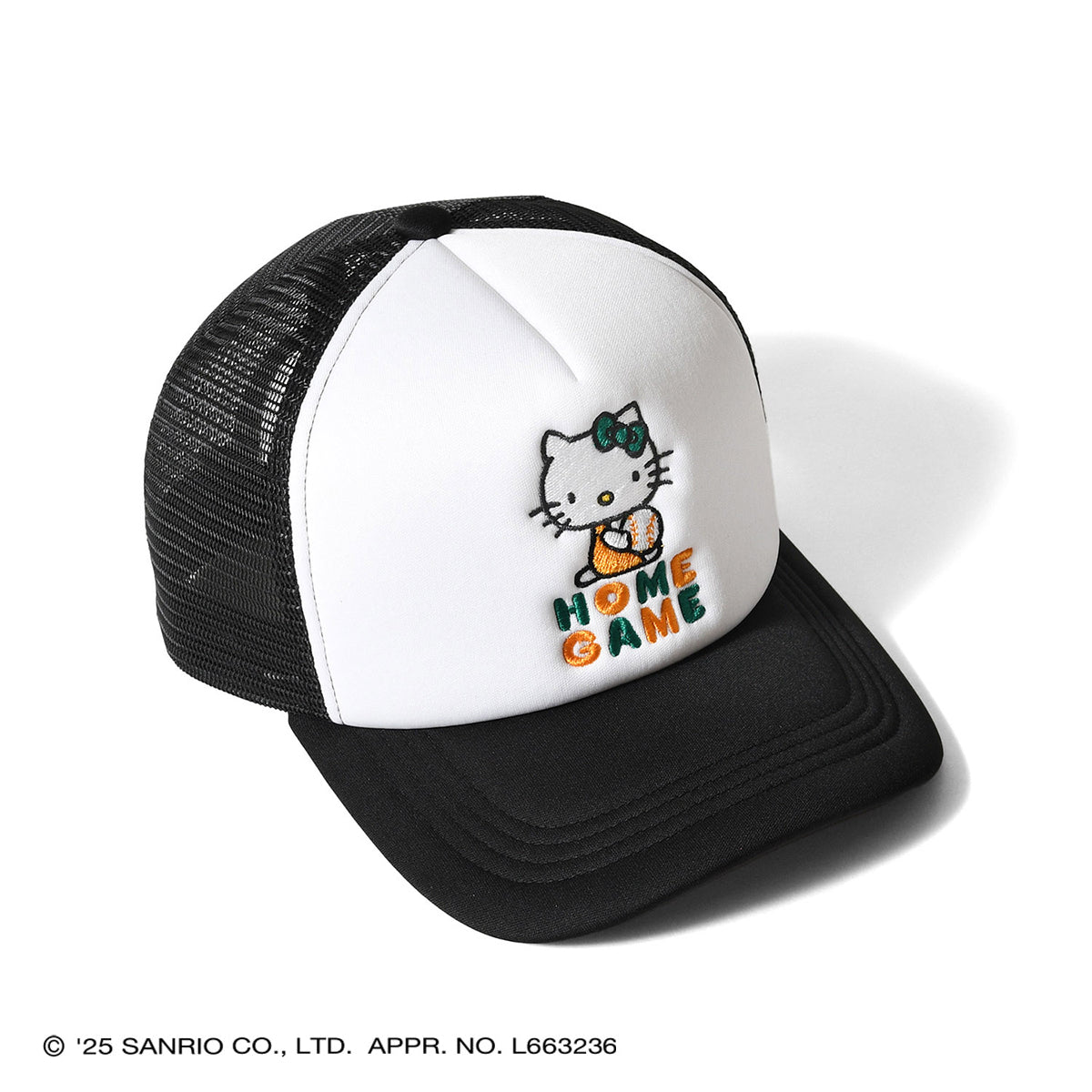 サンリオキャラクターズ×HOMEGAME - HELLO KITTY  MESH CAP BLACK【HG251406】