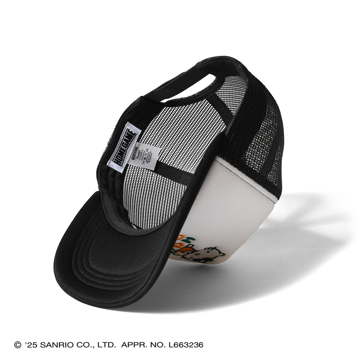 サンリオキャラクターズ×HOMEGAME - HELLO KITTY  MESH CAP BLACK【HG251406】