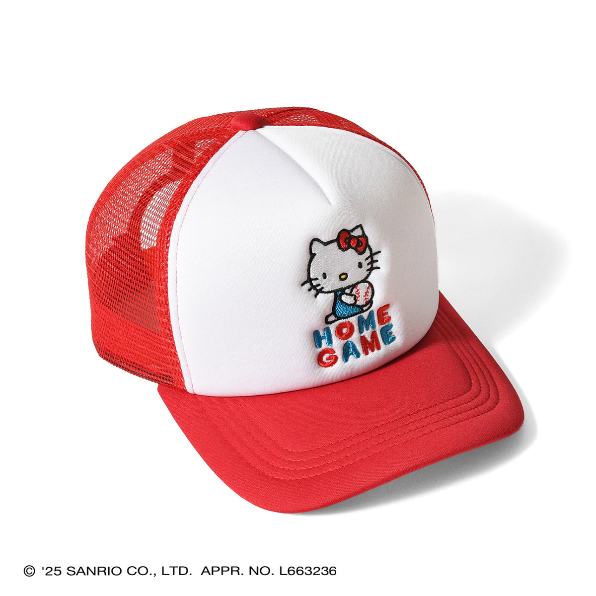 サンリオキャラクターズ×HOMEGAME - HELLO KITTY  MESH CAP RED【HG251406】