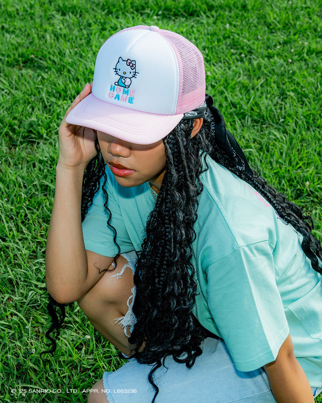 サンリオキャラクターズ×HOMEGAME - HELLO KITTY  MESH CAP PINK【HG251406】