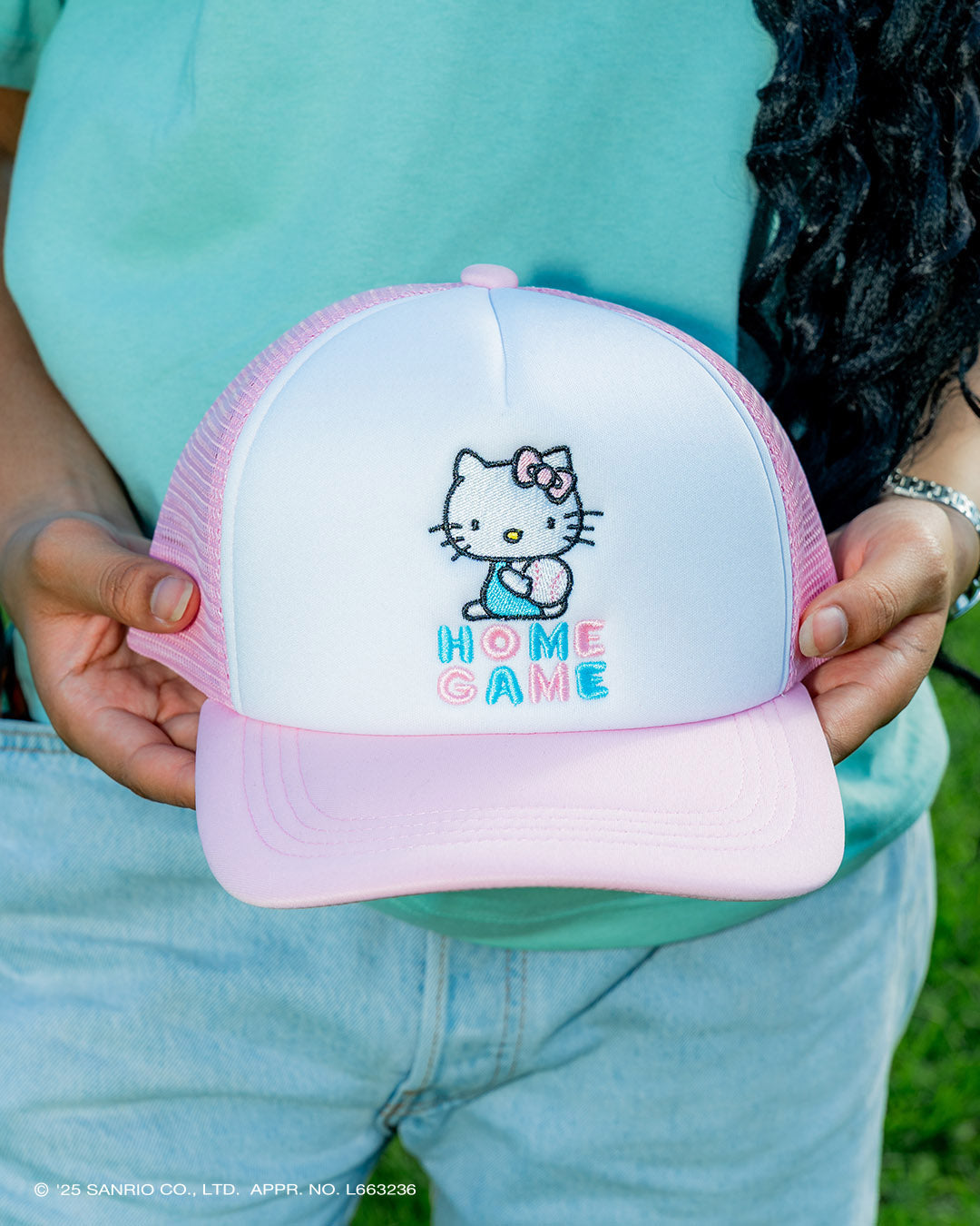 サンリオキャラクターズ×HOMEGAME - HELLO KITTY  MESH CAP PINK【HG251406】