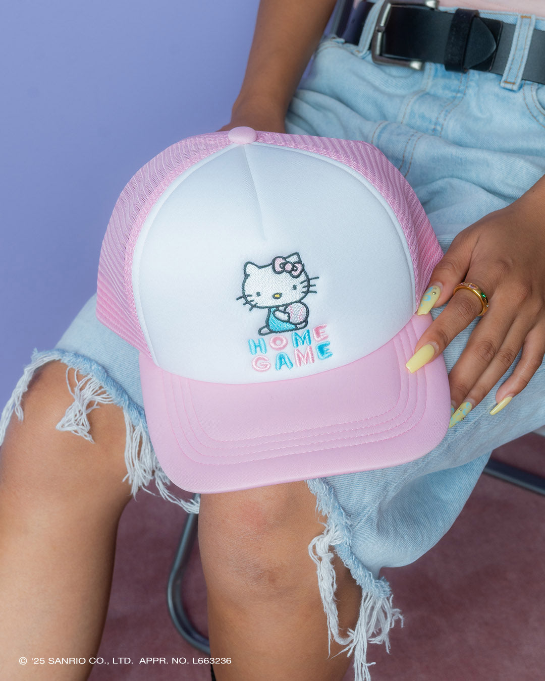 サンリオキャラクターズ×HOMEGAME - HELLO KITTY  MESH CAP PINK【HG251406】