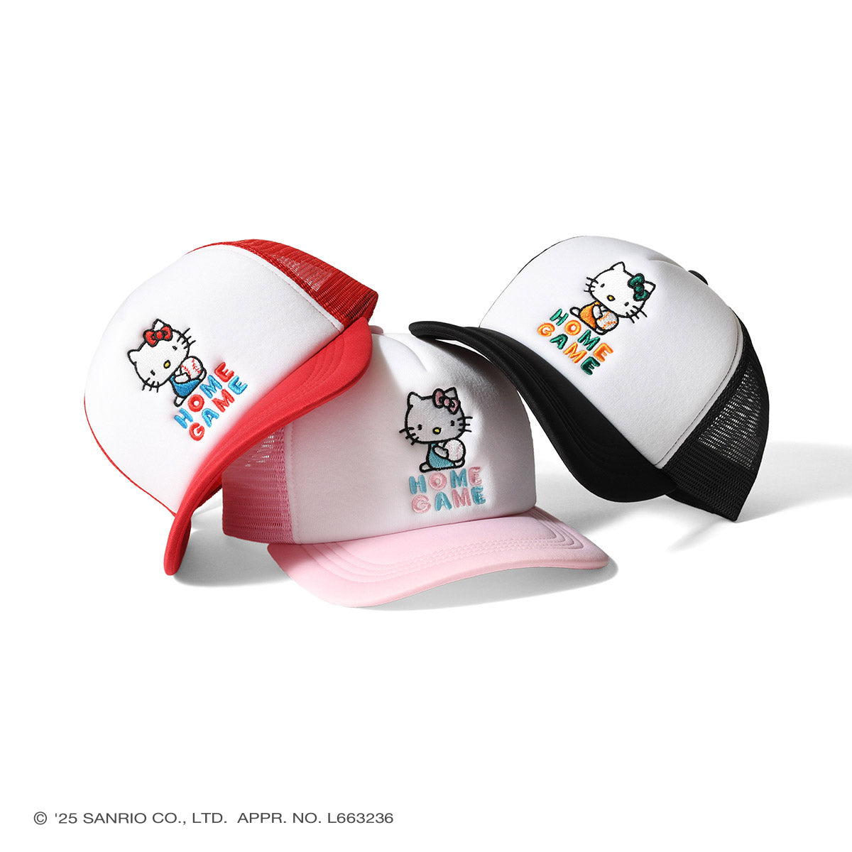 サンリオキャラクターズ×HOMEGAME - HELLO KITTY  MESH CAP BLACK【HG251406】