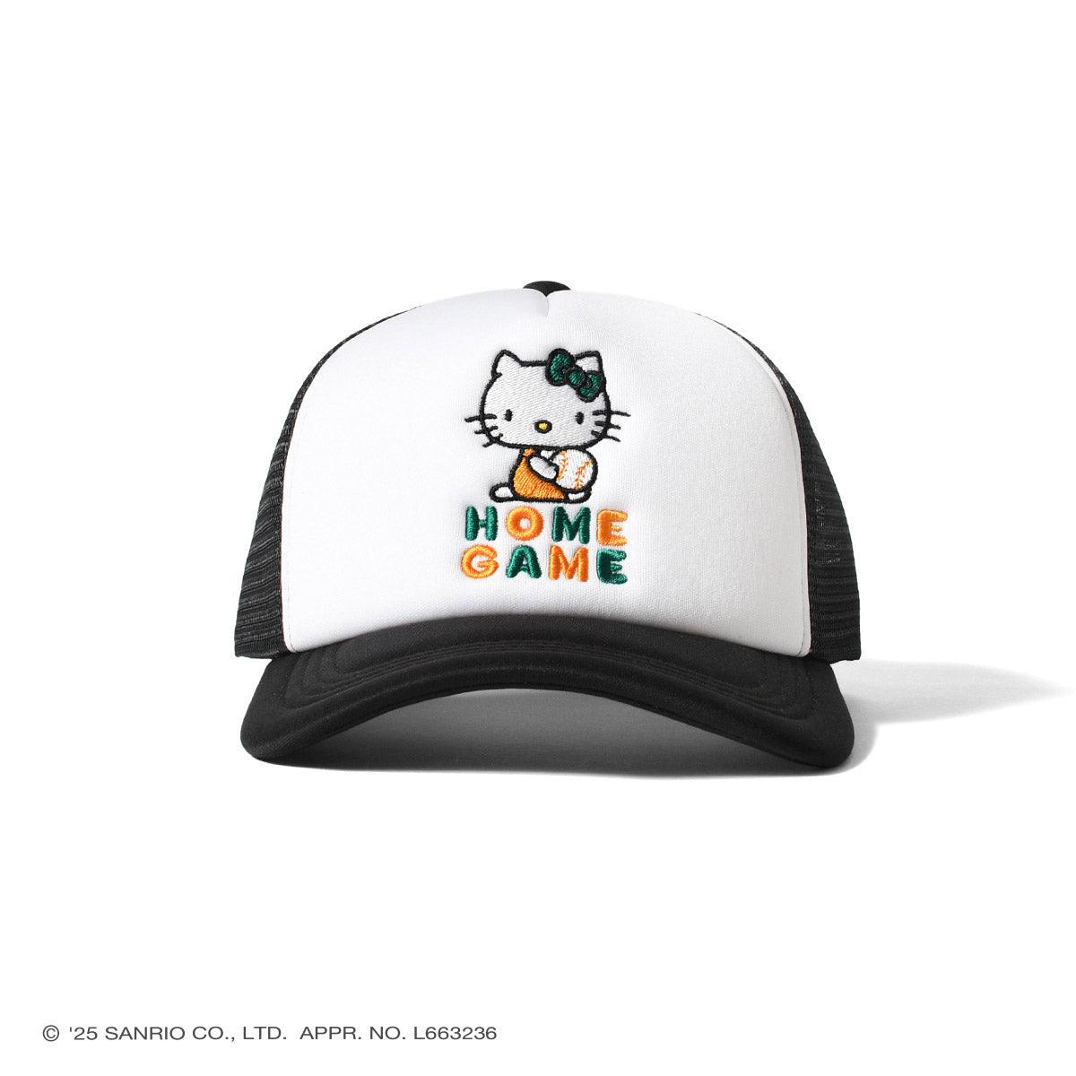 サンリオキャラクターズ×HOMEGAME - HELLO KITTY  MESH CAP BLACK【HG251406】
