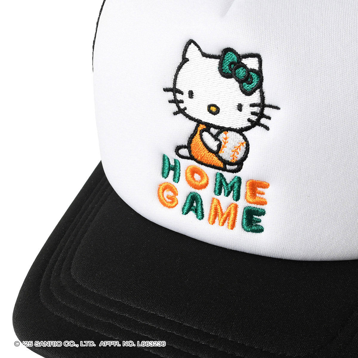 サンリオキャラクターズ×HOMEGAME - HELLO KITTY  MESH CAP BLACK【HG251406】