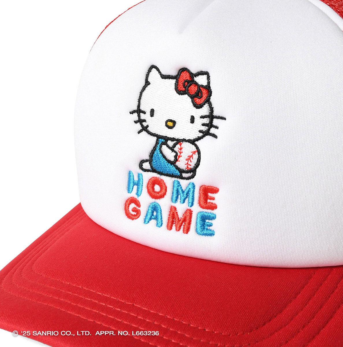 サンリオキャラクターズ×HOMEGAME - HELLO KITTY  MESH CAP RED【HG251406】