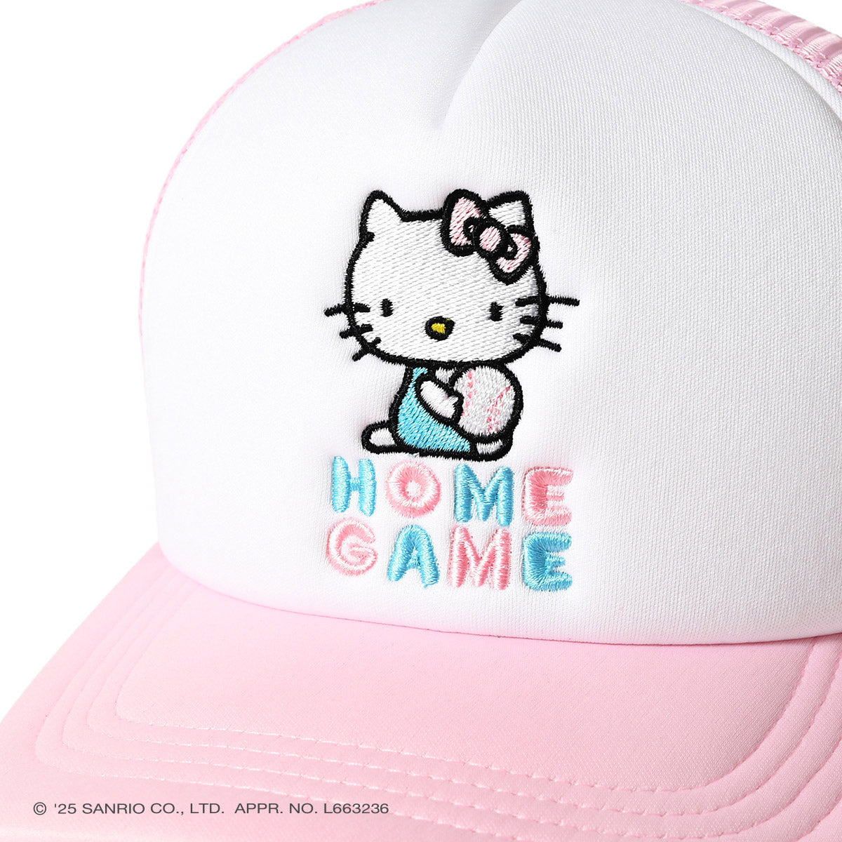 サンリオキャラクターズ×HOMEGAME - HELLO KITTY  MESH CAP PINK【HG251406】